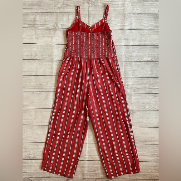 Abercrombie Kids Red and White Stripes Jumpsuit V-Neck Sleeveless - Picture 6 of 6